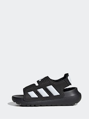 adidas Black/White Kids Altaswim 2.0 Sandals - Image 2 of 9