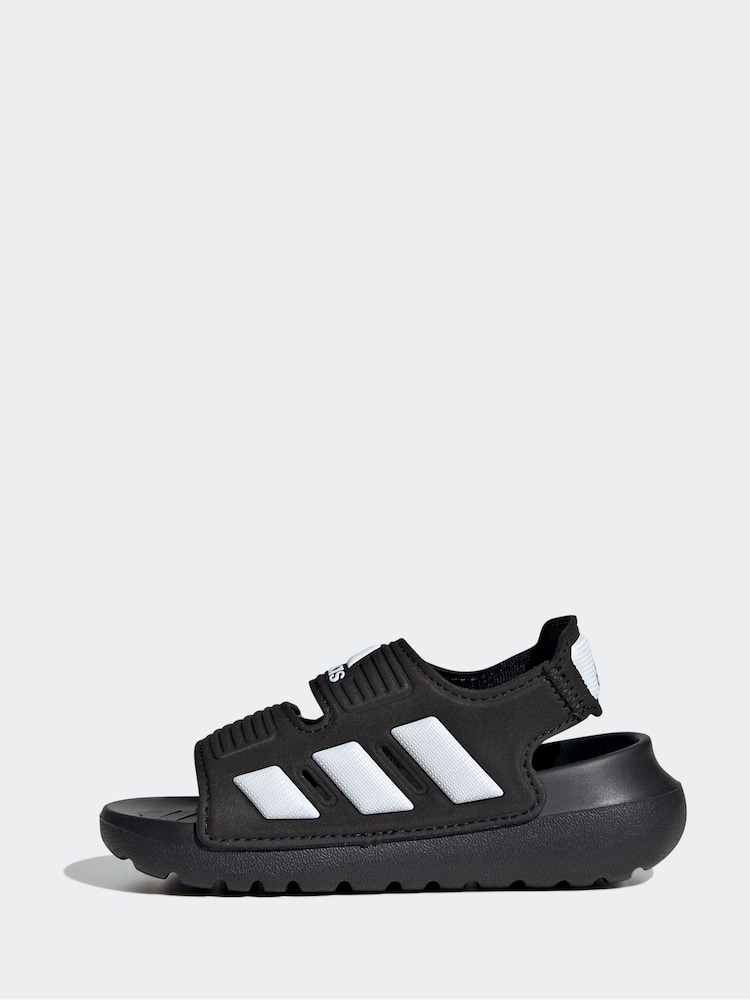 adidas Black/White Kids Altaswim 2.0 Sandals - Image 2 of 9