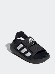 adidas Black/White Kids Altaswim 2.0 Sandals - Image 3 of 9