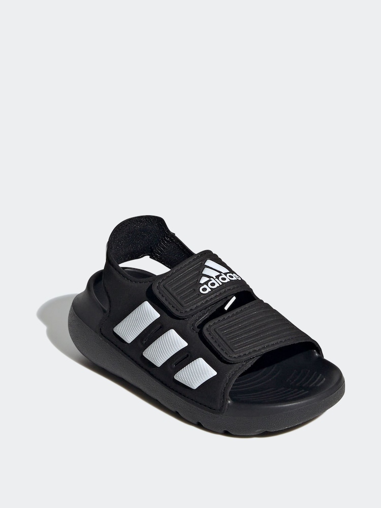 adidas Black/White Kids Altaswim 2.0 Sandals - Image 3 of 9