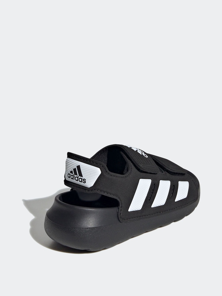 adidas Black/White Kids Altaswim 2.0 Sandals - Image 4 of 9