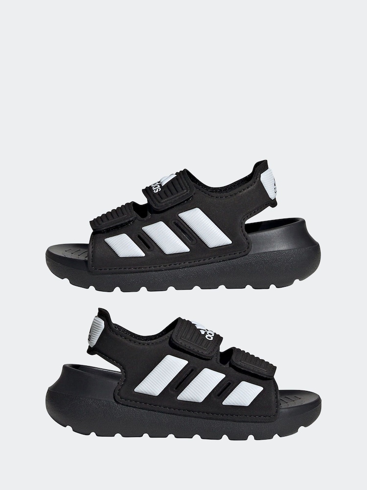 adidas Black/White Kids Altaswim 2.0 Sandals - Image 5 of 9