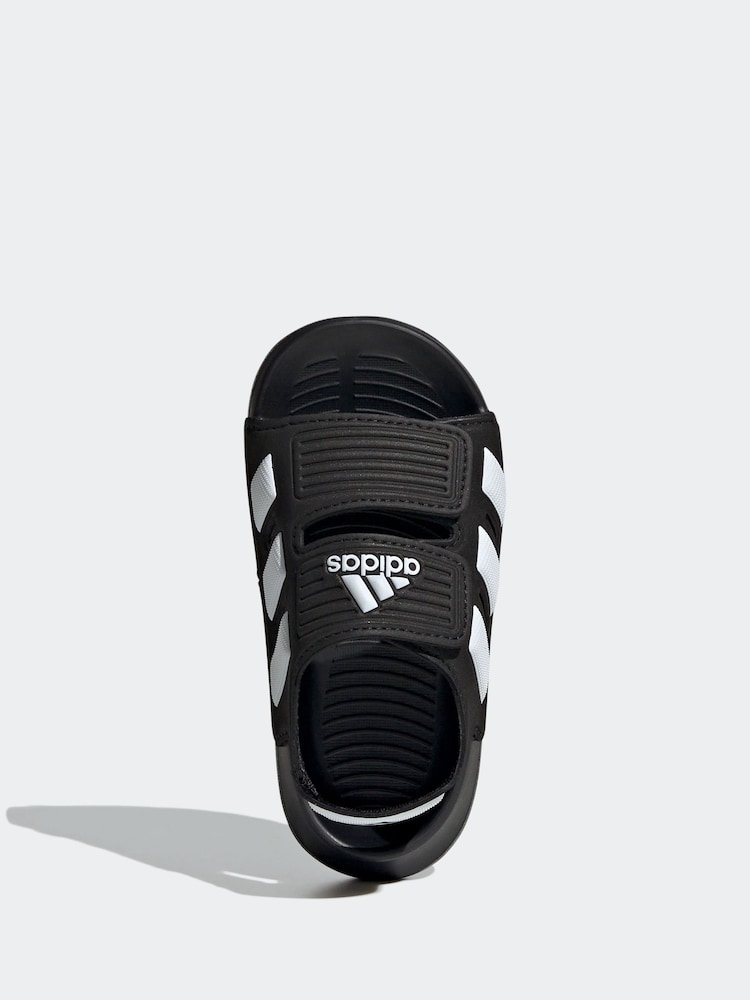 adidas Black/White Kids Altaswim 2.0 Sandals - Image 6 of 9