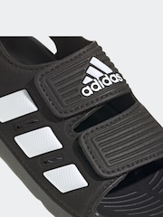 adidas Black/White Kids Altaswim 2.0 Sandals - Image 9 of 9