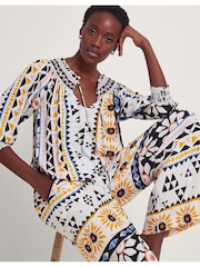 Monsoon Natural Corey Bubble Hem Top - Image 3 of 5
