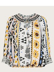 Monsoon Natural Corey Bubble Hem Top - Image 5 of 5