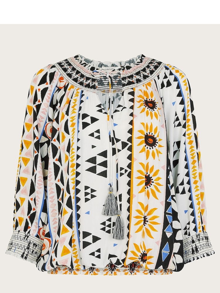 Monsoon Natural Corey Bubble Hem Top - Image 5 of 5