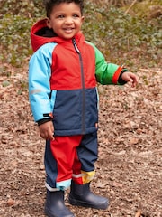 Multi Colourblock Waterproof Jacket And Trousers Set (3mths-7yrs) - Image 1 of 10