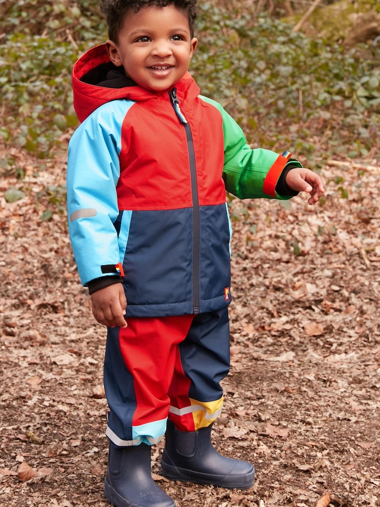 Multi Colourblock Waterproof Jacket And Trousers Set (3mths-7yrs) - Image 1 of 10