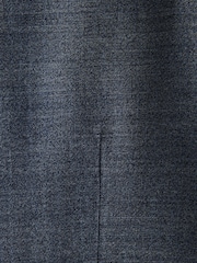 Blue Regular Fit Wool Blend Textured Suit: Waistcoat - Image 9 of 11