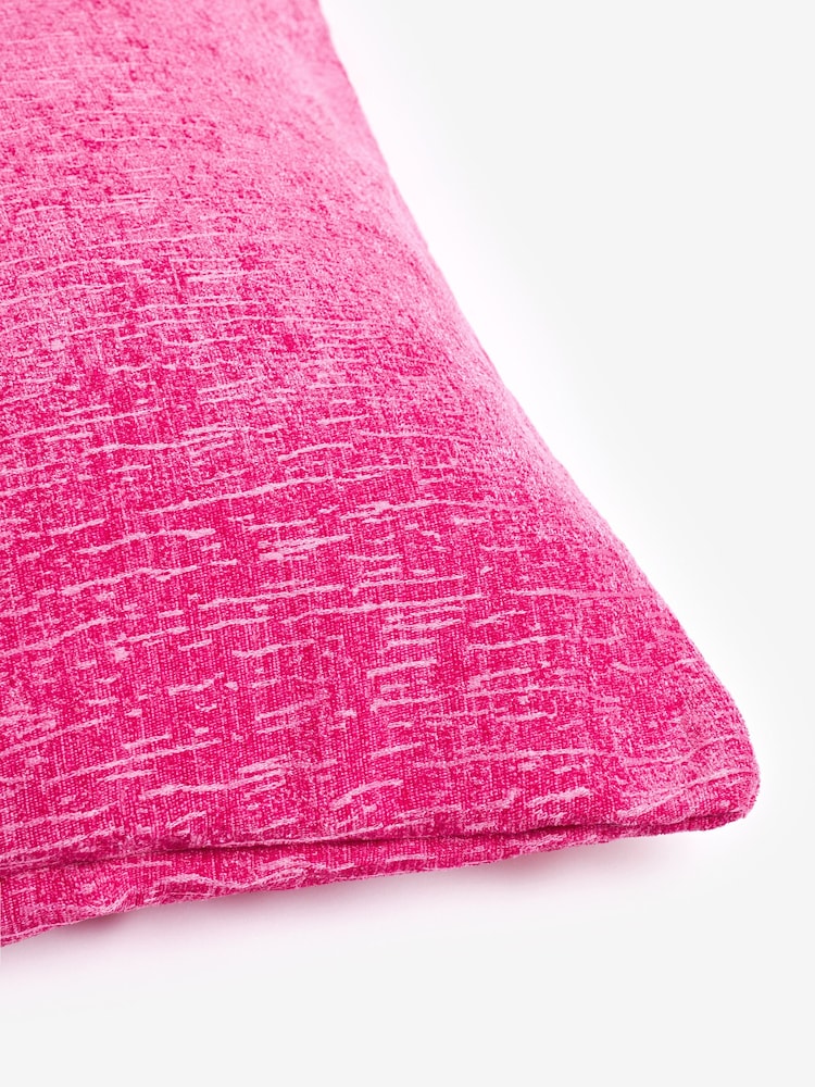 Fushsia Pink Heavyweight Chenille 59 x 59cm Cushion - Image 2 of 7