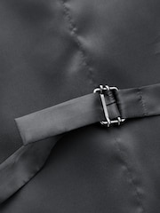 Grey Wool Blend Textured Suit: Waistcoat - Image 8 of 11