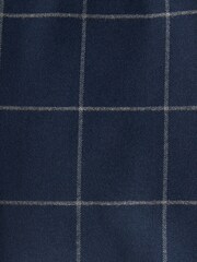 Navy Blue Windowpane Check Suit: Waistcoat - Image 7 of 8
