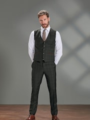 Green Signature Empire Mills 100% Wool Check Suit: Waistcoat - Image 3 of 10