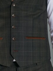 Green Signature Empire Mills 100% Wool Check Suit: Waistcoat - Image 5 of 10