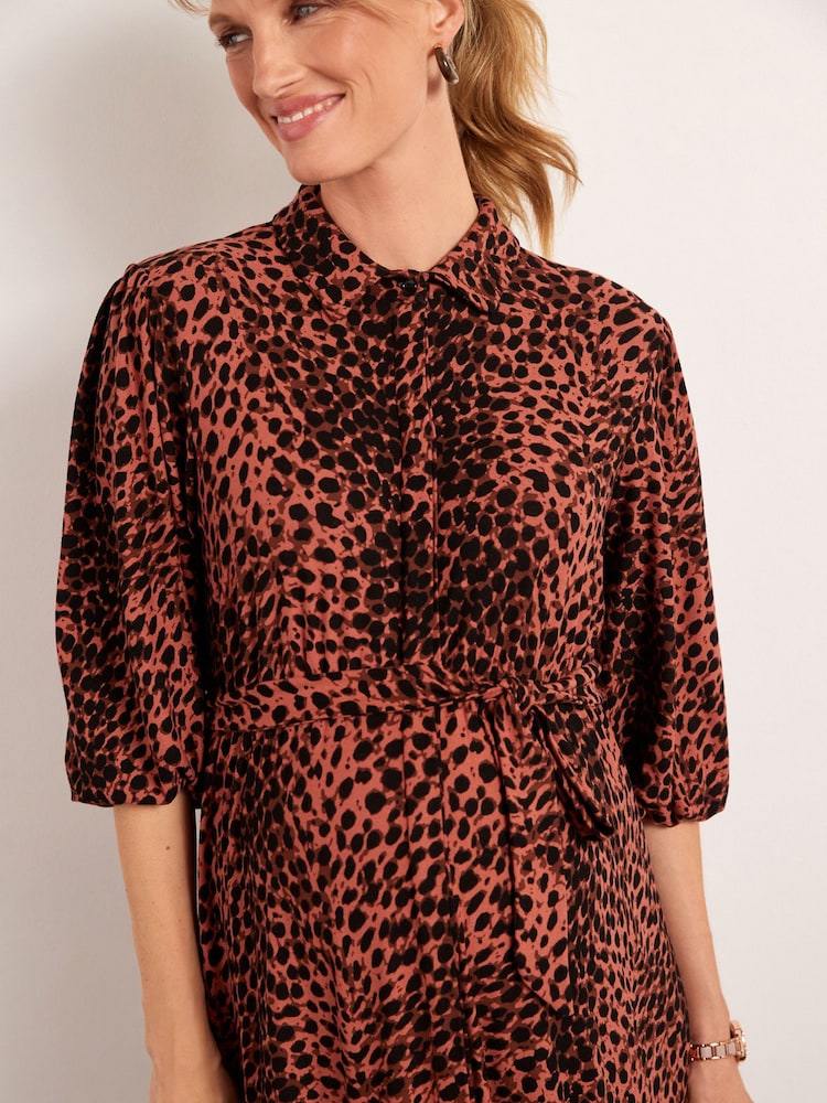 Imprimé animal - Robe chemise maternité/allaitement - Image 4 of 6