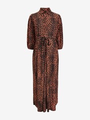 Animal Print Maternity/Nursing Shirt Dress - Image 5 of 6