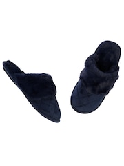 M&Co Blue Quilted Slippers - Image 1 of 1