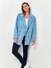M&Co Blue Button Up Pea Coat - Image 1 of 5