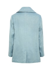 M&Co Blue Button Up Pea Coat - Image 4 of 5