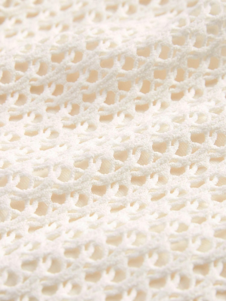 White Crochet Tie Side Bikini Bottoms - Image 6 of 6 White Crochet Tie Side Bikini Bottoms - Image 6 of 6
