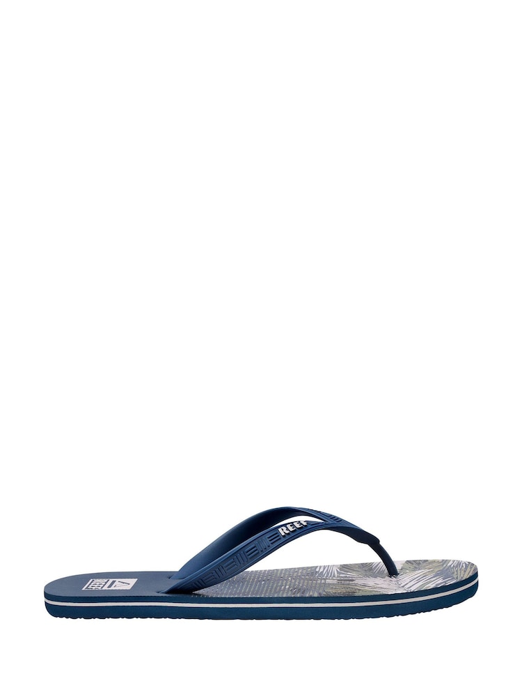 Reef Blue Seaside Print Flip Flops - Image 1 of 2