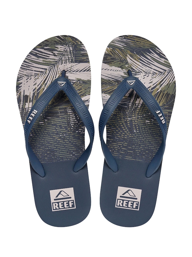 Reef Blue Seaside Print Flip Flops - Image 2 of 2