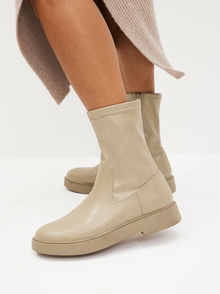 Nude Cream Forever Comfort® Sock Chelsea Boots - Image 2 of 7