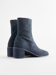 Navy Blue Regular/Wide Fit Forever Comfort® Sock Ankle Boots - Image 3 of 5