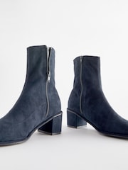 Navy Blue Regular/Wide Fit Forever Comfort® Sock Ankle Boots - Image 4 of 5