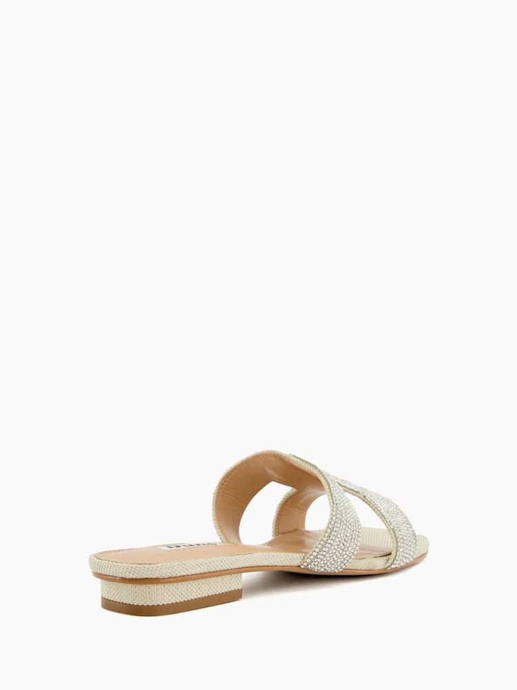 Dune London Silver Standard Fit Loupe Smart Slider Sandals - Image 5 of 6