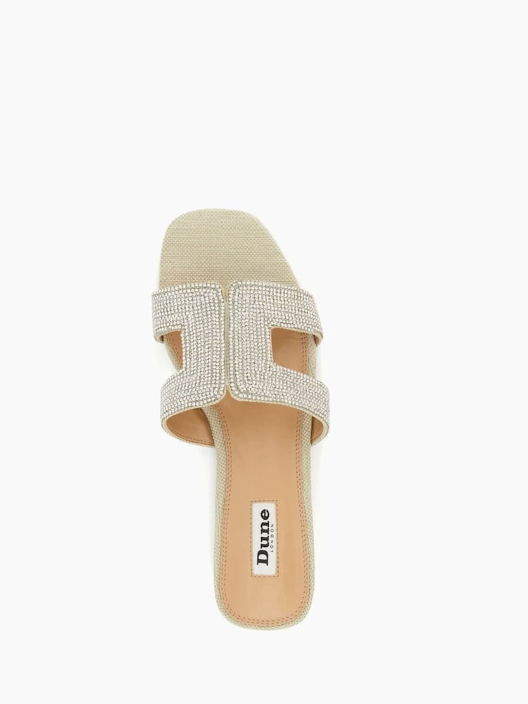 Dune London Silver Standard Fit Loupe Smart Slider Sandals - Image 6 of 6
