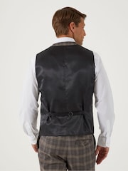 Skopes Brown Tailored Fit Ackley Check Suit: Waistcoat - Image 2 of 4