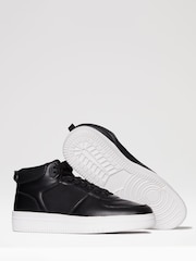 Threadbare Black Sport Panel High Top Trainers - Image 3 of 4