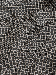 Black Geometric Link Slim Fit Printed Trimmed Shirt - Image 5 of 6