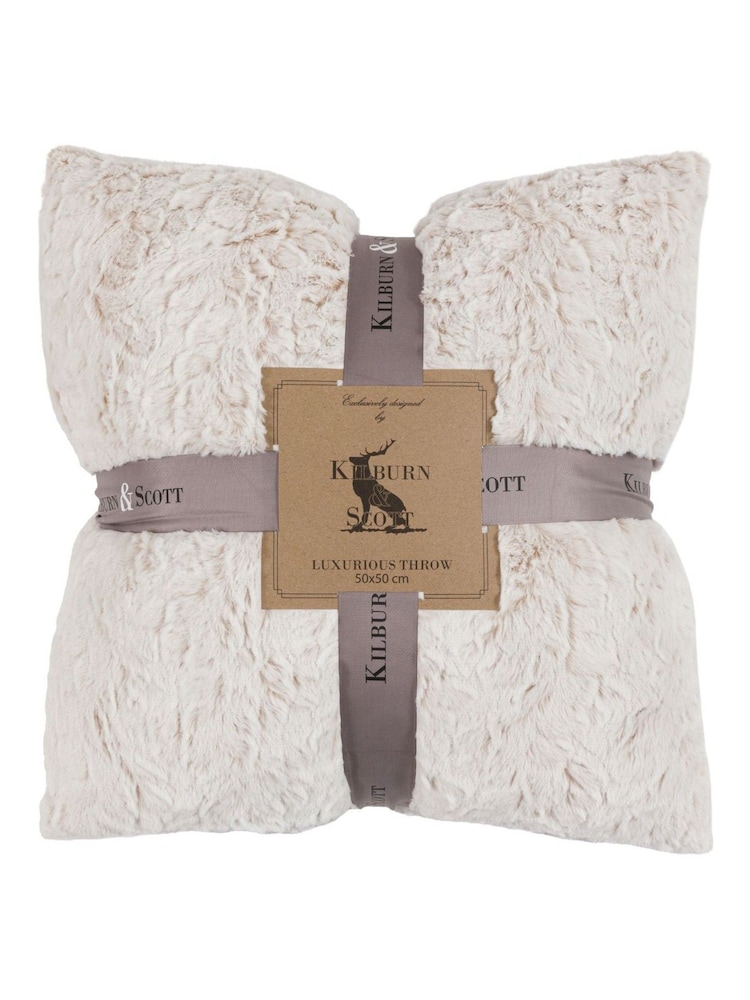 Gallery Home 2 Pack Natural Faux Fur Cushion - Image 5 of 5 Gallery Home 2 Pack Natural Faux Fur Cushion - Image 5 of 5