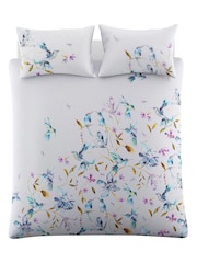 Voyage Aster White Tafuna 100% Cotton Sateen Duvet Cover and Pillowcase Set - Image 3 of 5