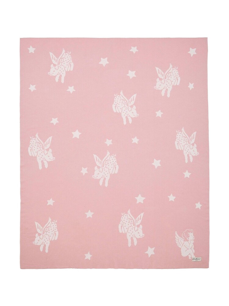 Cath Kidston Pink Flying Pigs 100% Cotton Throw - Image 2 of 2