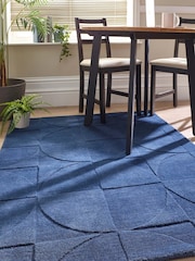 Origins Infinity Blue Penny Carved Rug - Image 1 of 4