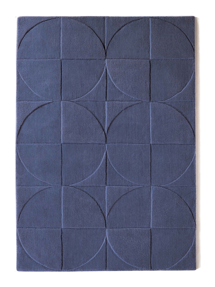 Origins Infinity Blue Penny Carved Rug - Image 4 of 4