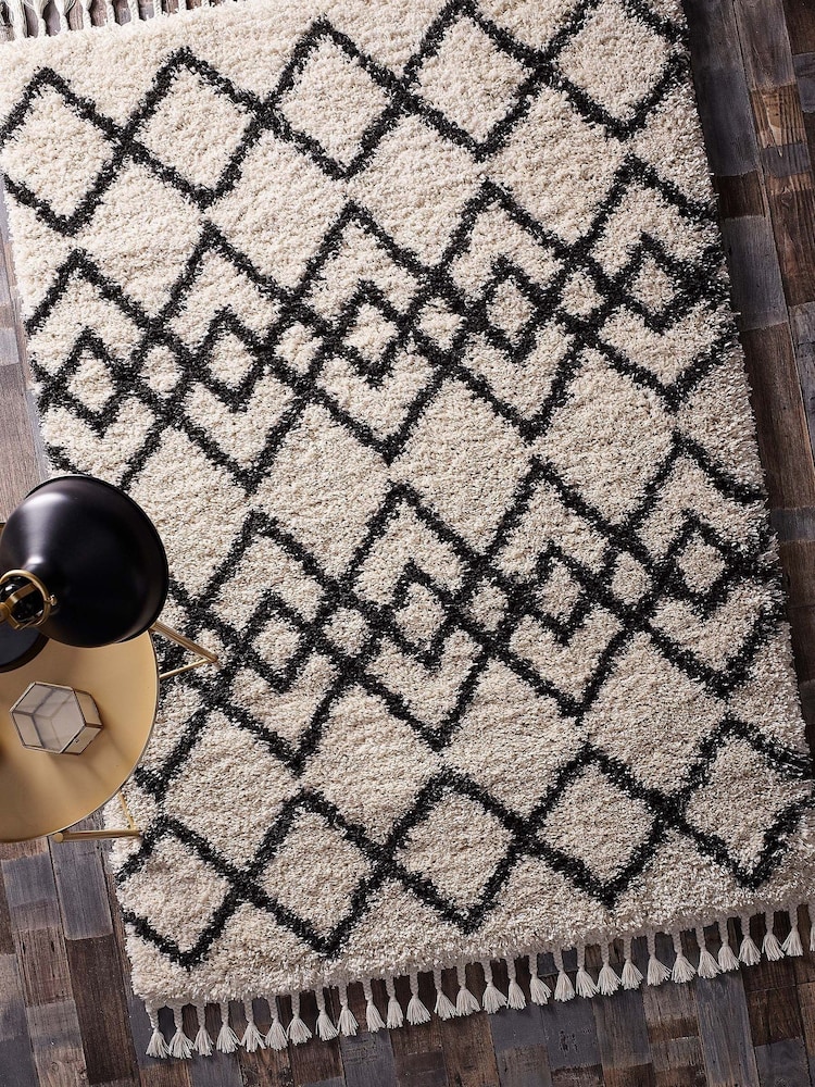 Origins Cream Morocco Shaggy Rug - Image 1 of 4
