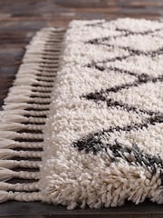 Origins Cream Morocco Shaggy Rug - Image 2 of 4