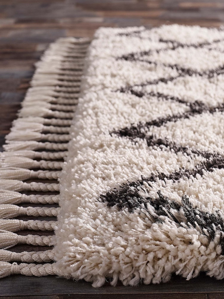 Origins Cream Morocco Shaggy Rug - Image 2 of 4