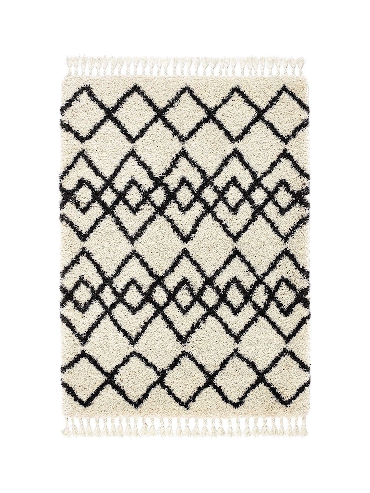 Origins Cream Morocco Shaggy Rug - Image 4 of 4
