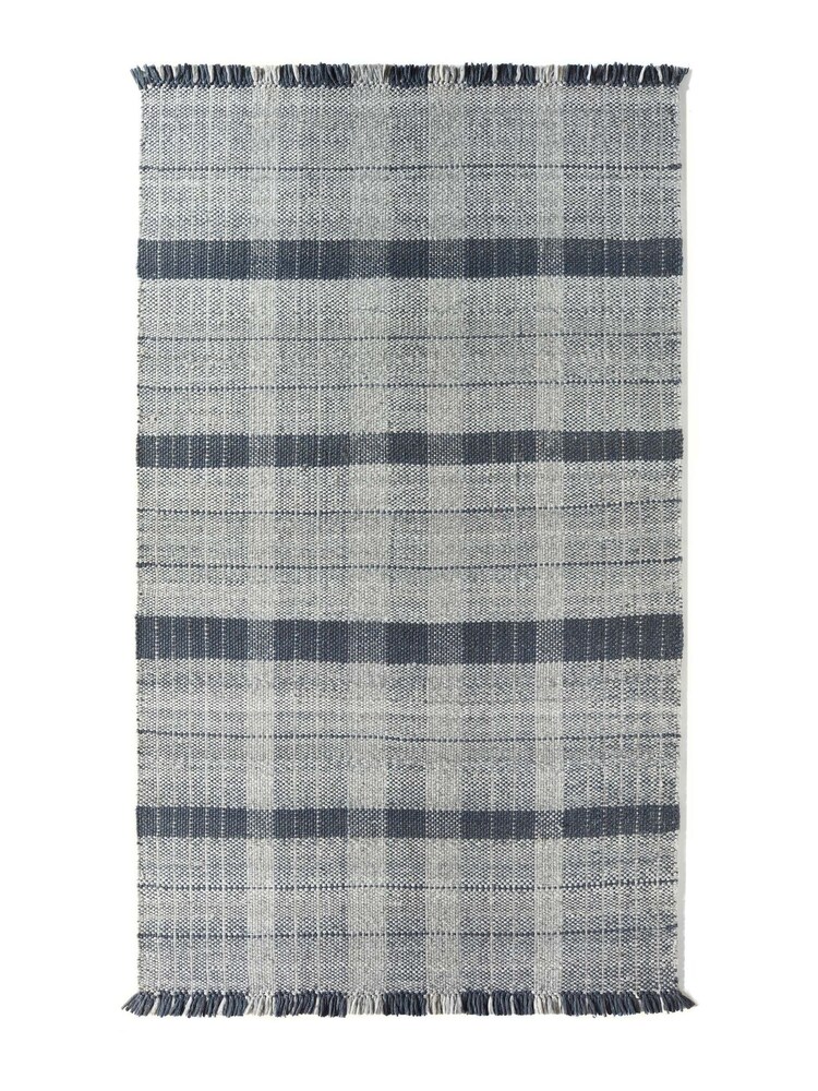 Origins Blue Highland Check Rug - Image 4 of 4