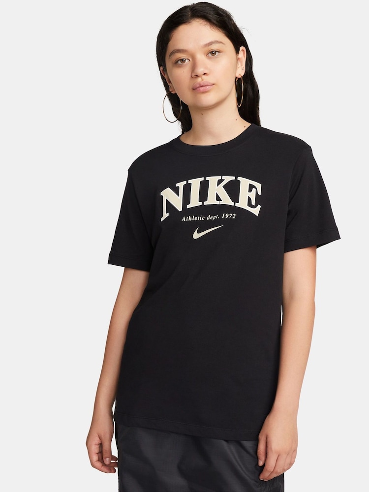 Buy Nike Black Womens Sportswear T-Shirt from Next Luxembourg - Main Image