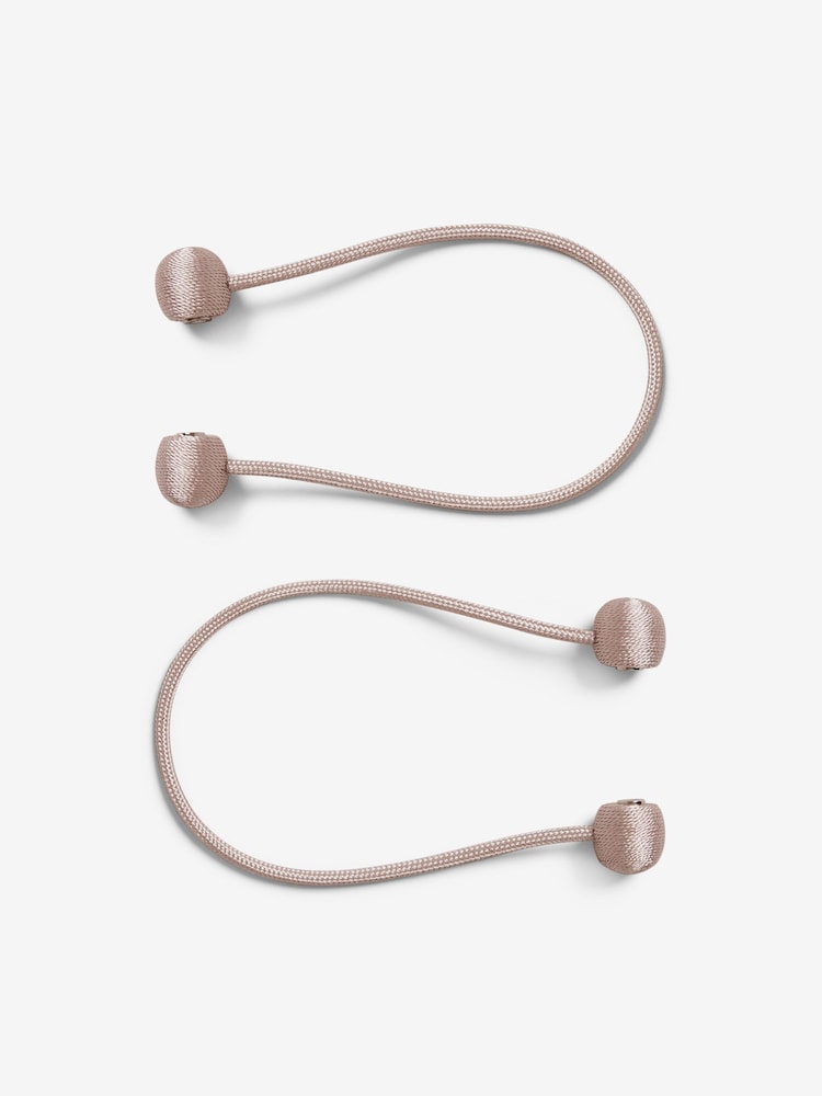 Natural Magnetic Curtain Tie Backs Set of 2 - Image 2 of 4