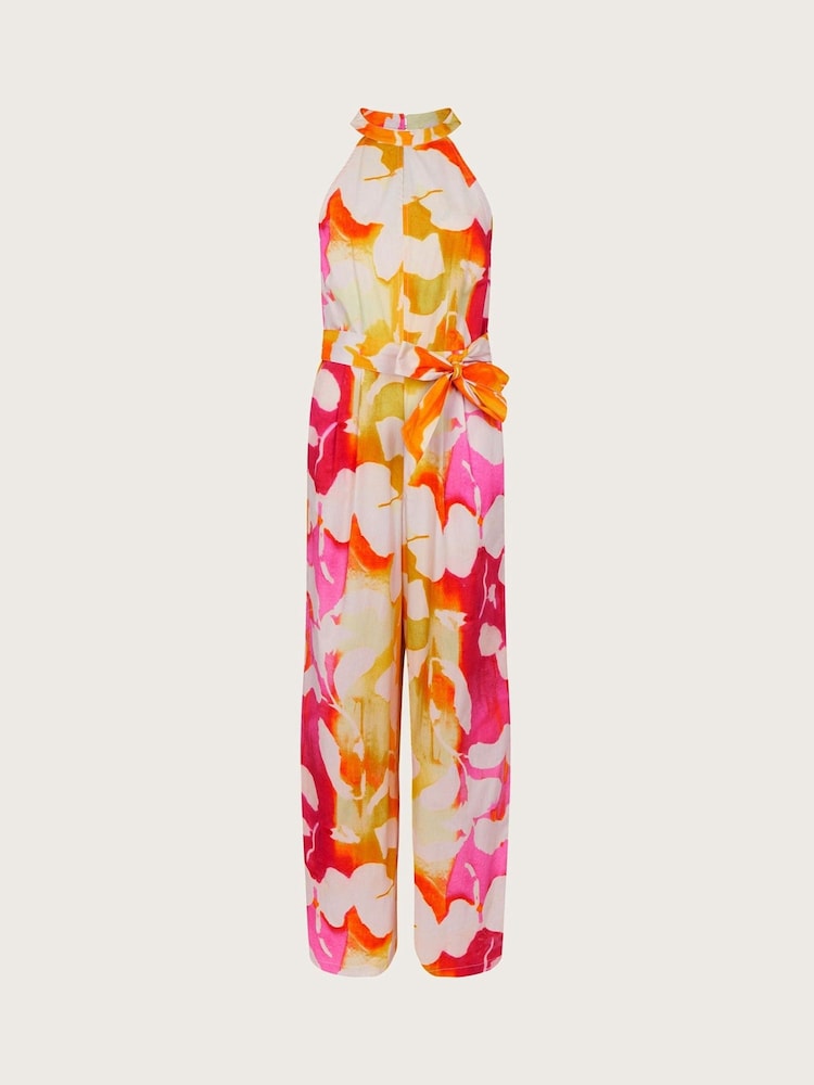 Monsoon Pink Elaxi Abstract Print Jumpsuit - Image 6 of 6 Monsoon Pink Elaxi Abstract Print Jumpsuit - Image 6 of 6