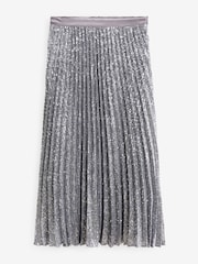 Silver Premium Sequin Pleated Skirt - Image 5 of 6