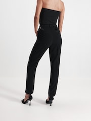 Black Crepe Tailored Slim Trousers - Image 3 of 6